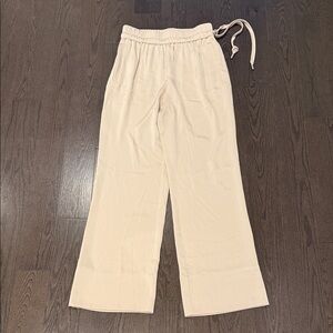 H&M beige satin pants size 6 BNWT